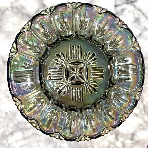 federal glass Other - Vintage Federal Carnival Glass Iridescent Deviled Egg Tray